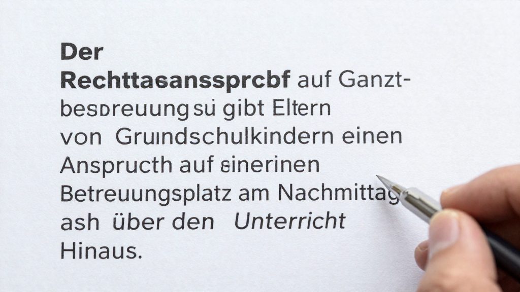 Was bedeutet der Rechtsanspruch auf Ganztag für Familien?