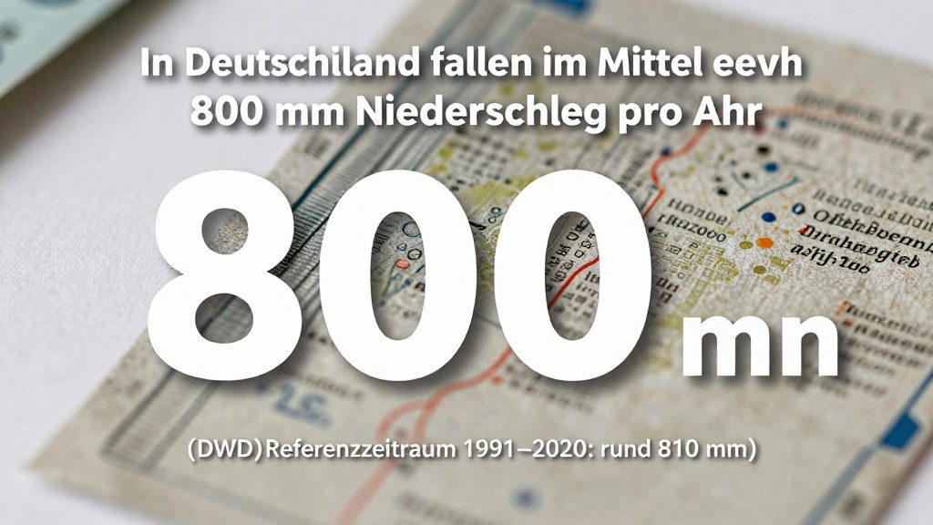 Wie viel regnet es in Deutschland pro Jahr?
