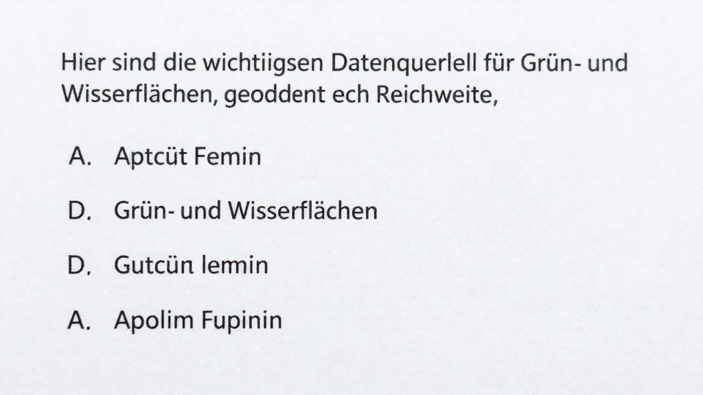 Welche Datenquellen gibt es für Grün- und Wasserflächen?