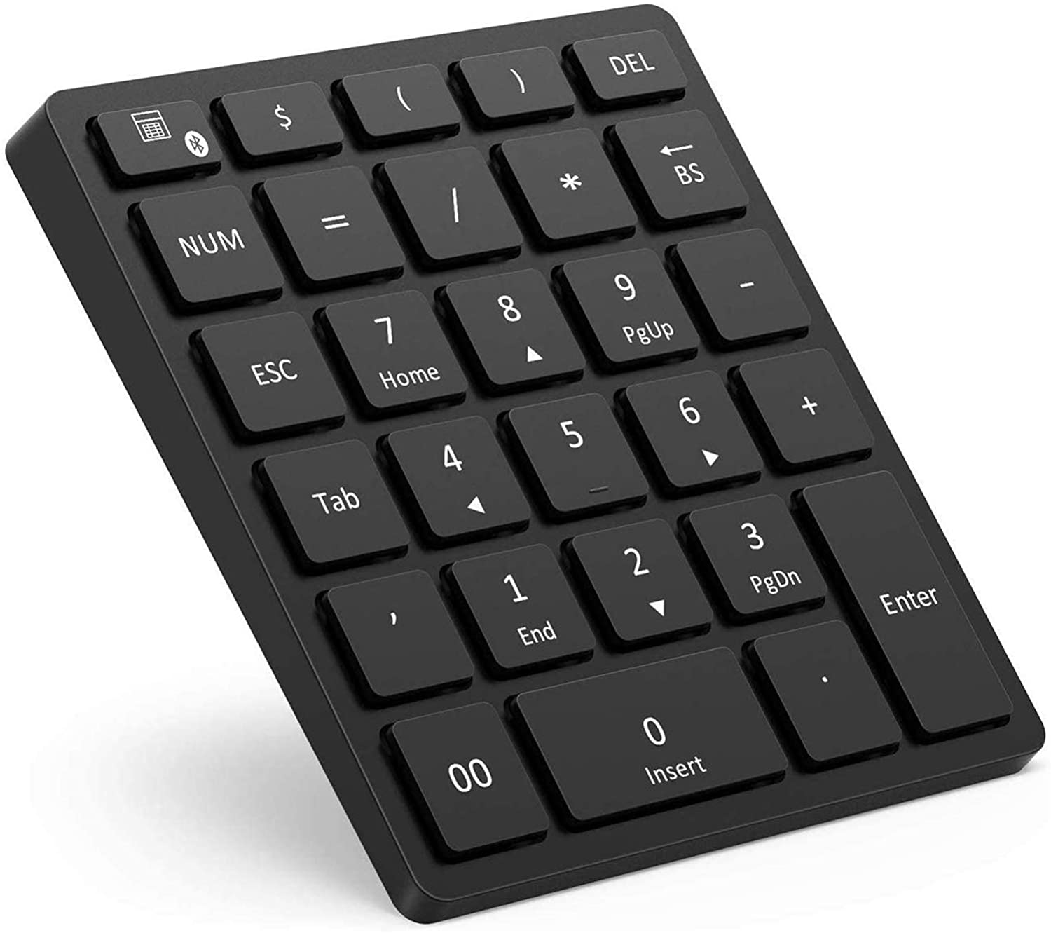 Jelly Comb Pavé numérique Bluetooth Clavier numérique sans Fil Rechargeable à 28 Touches pour Mac, Ordinateur Portable, Bureau,Noir 1